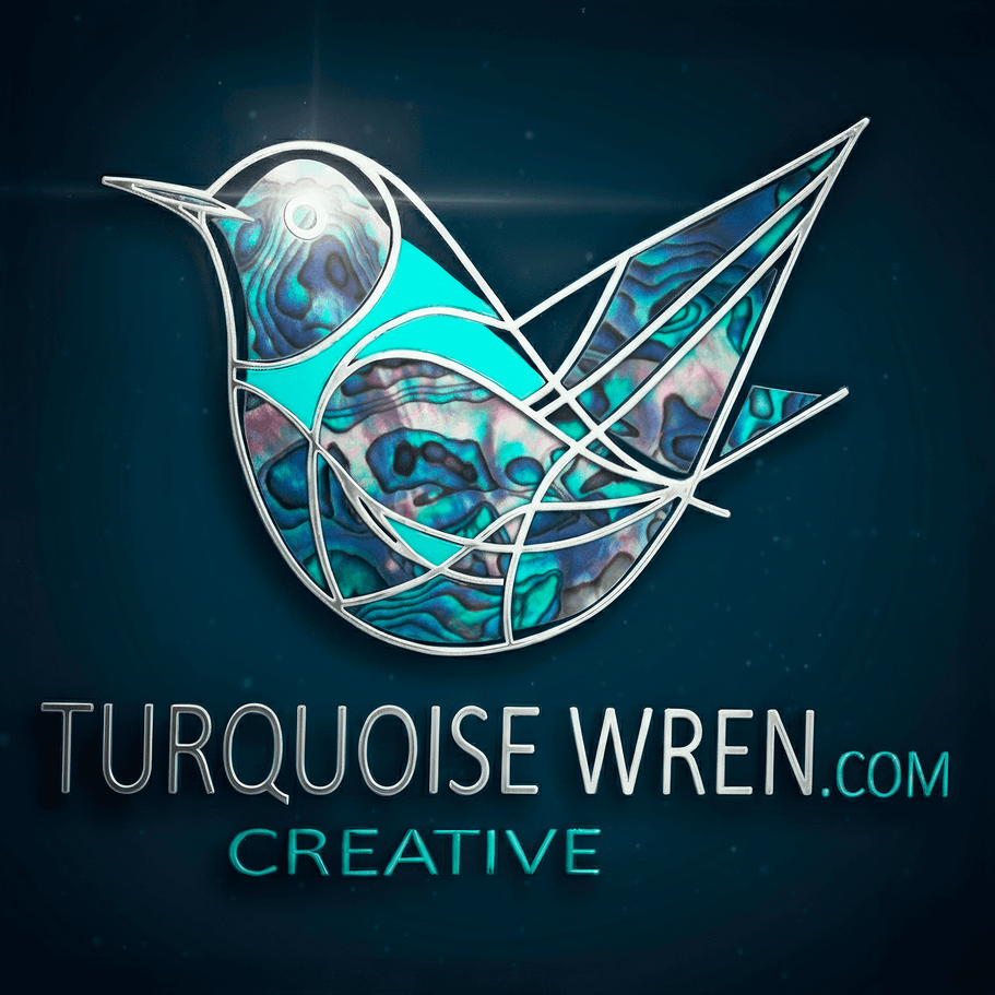 Turquoise Wren extra large wall art and panoramic wall art specialists. Turquoise Wren logo.