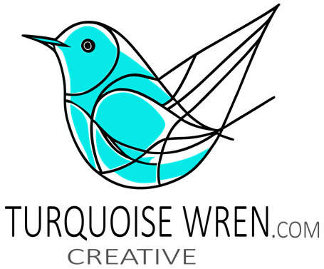 Turquoise Wren logo. Panoramic and extra large wall art specialists