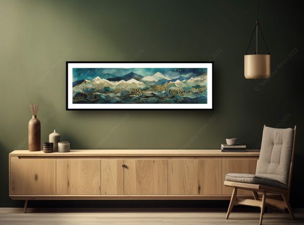 Turquoise Wren Panoramic and extra large Wall Art specialists