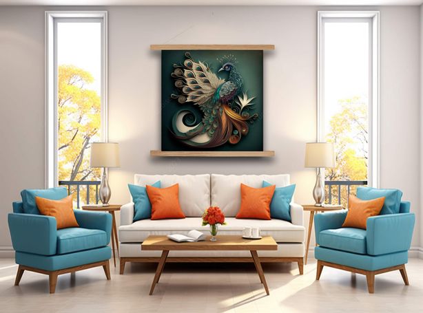 Turquoise Wren Panoramic and extra large Wall Art specialists