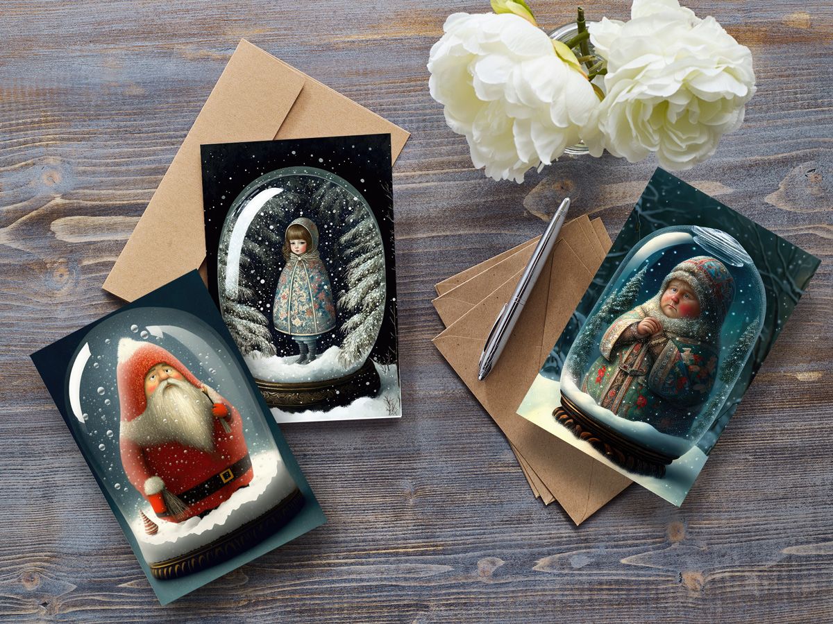 Turquoise Wren premium Christmas cards